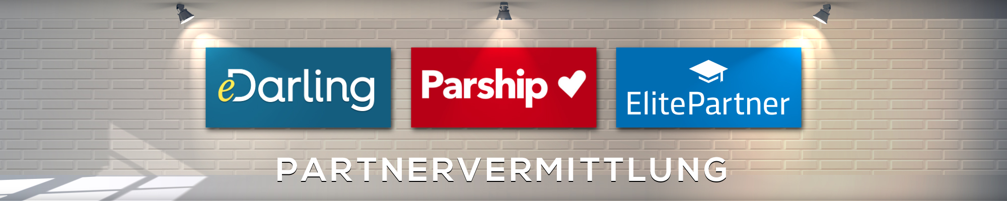 Partnervermittlung und Partnersuche Logo von eDarling, Parship und ElitePartner